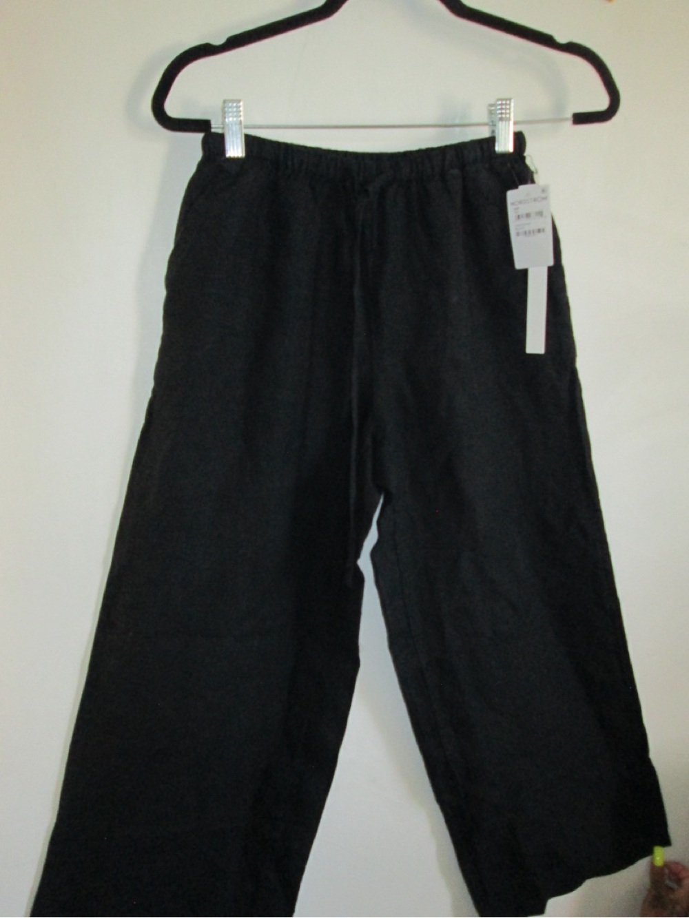 Nordstrom Black Wide Leg Pants with Elastic Waist